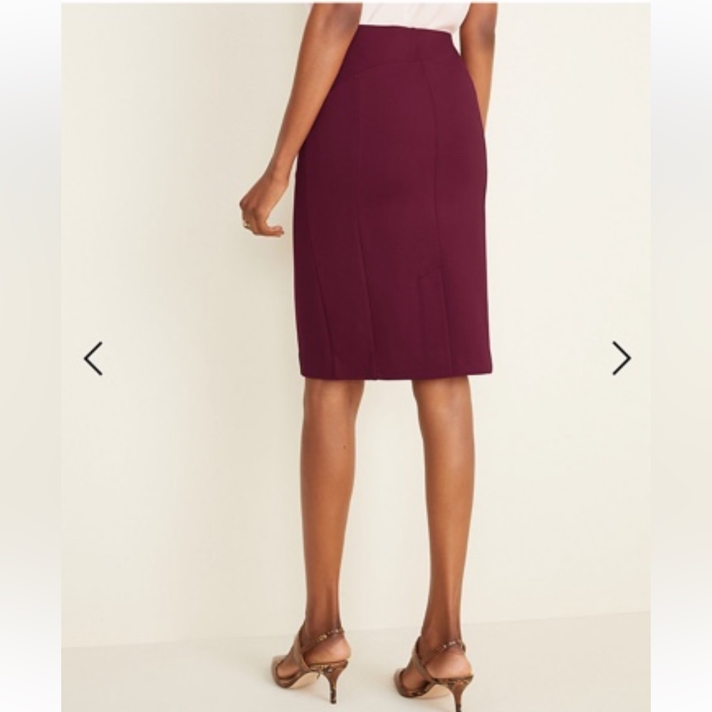 Ann Taylor Burgundy Pencil Skirt